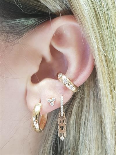 Pırlantalı İsimli Halka Küpe