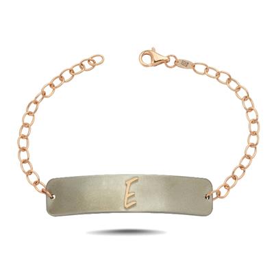 Titanyum Kişiye Özel Altın Harf Bileklik