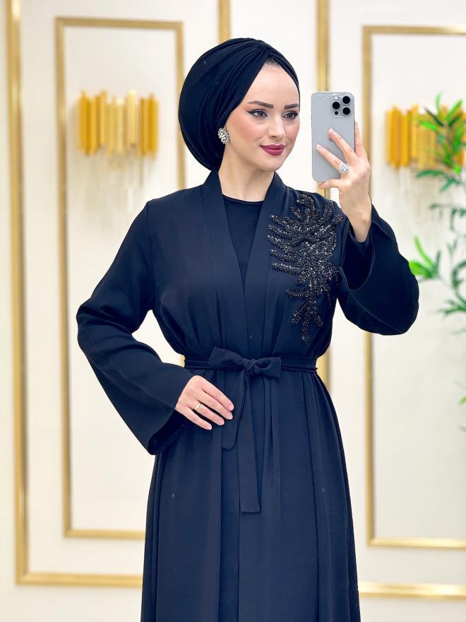 EL İŞLEMELİ ABAYA TAKIM 