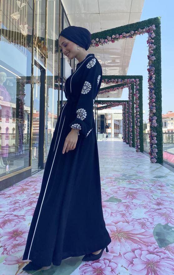 Nakışlı abaya takım