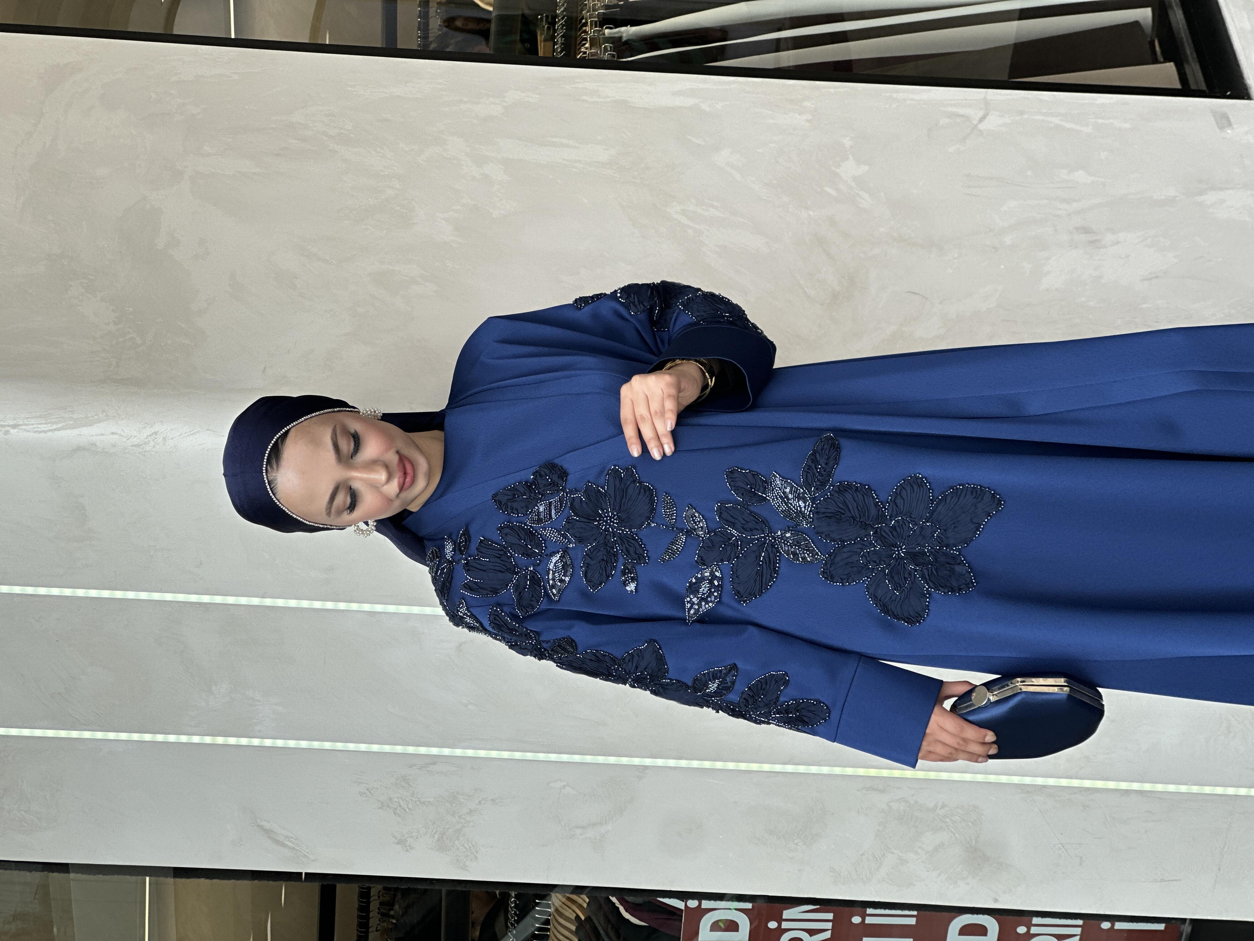BUKET ABAYA TAKIM LACİVERT