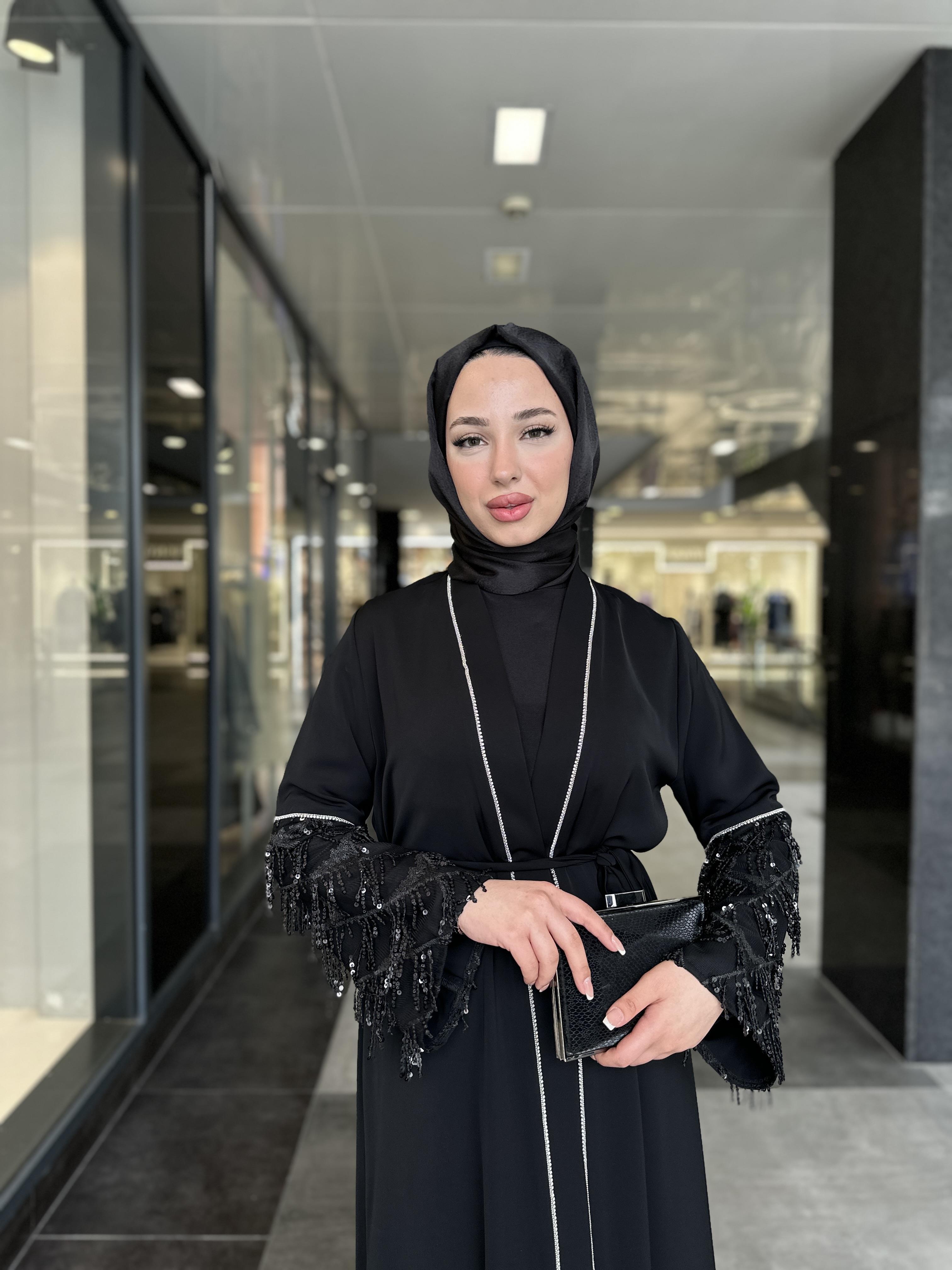 KOLU SAÇAKLI ABAYA TAKIM