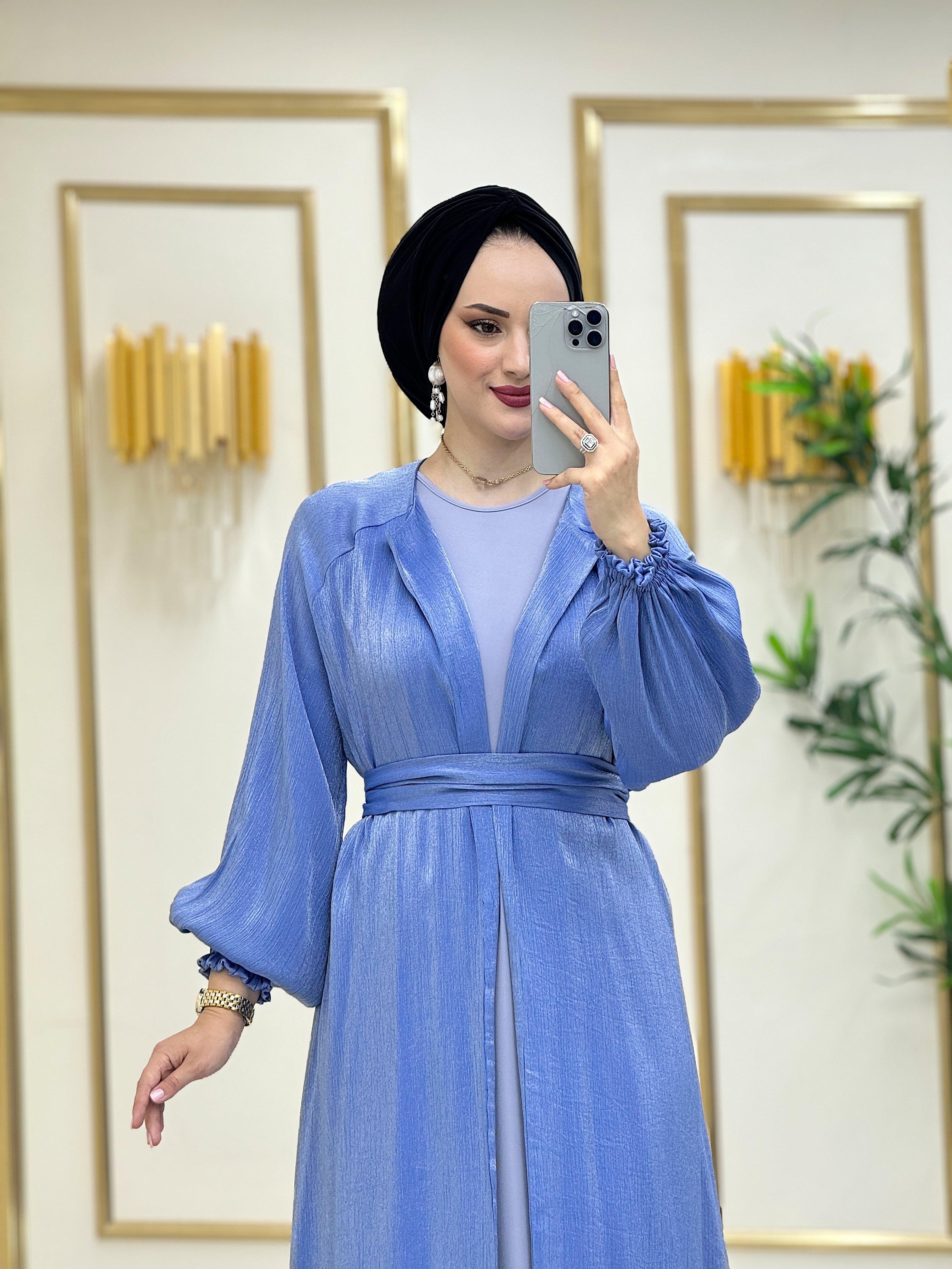 Parla Elbise İçlikli Takım Açık Mavi