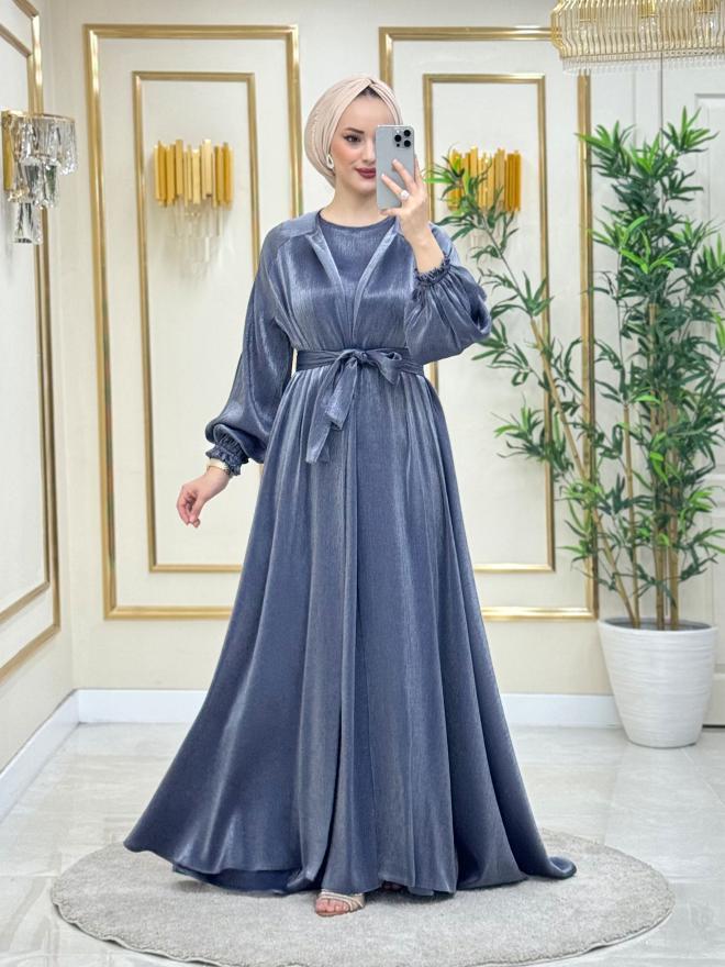 Parla Elbise İçlikli Takım Mavi