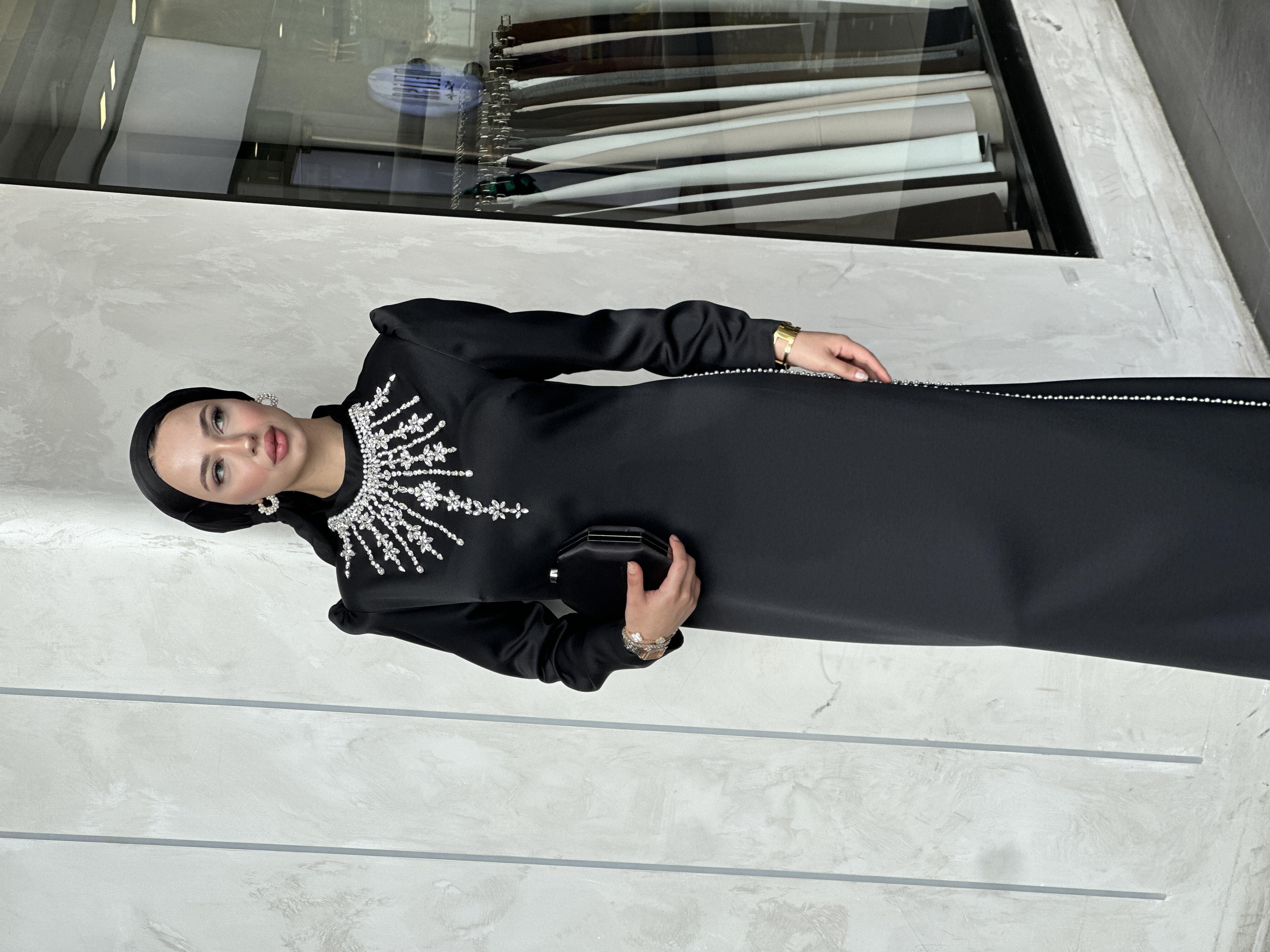 YILDIZ ELBİSE SİYAH
