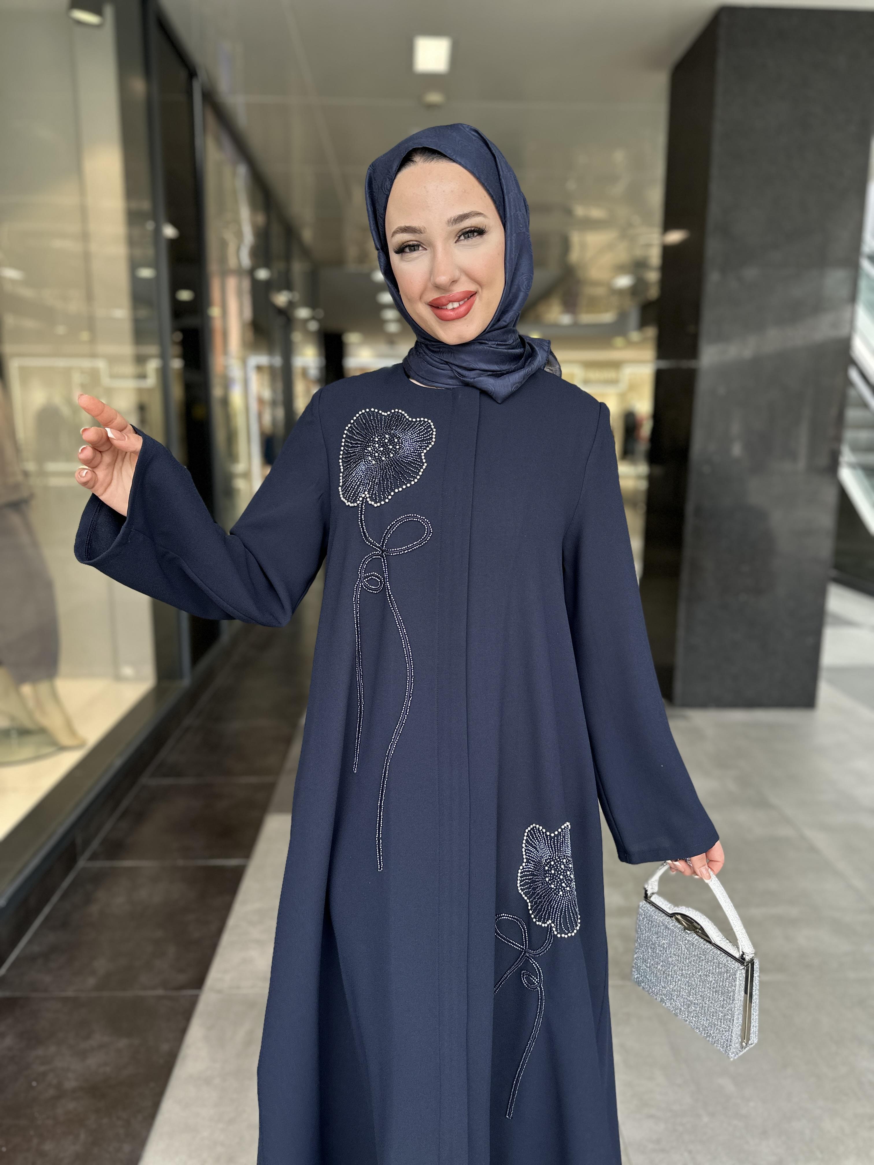 YONCA ABAYA LACİVERT