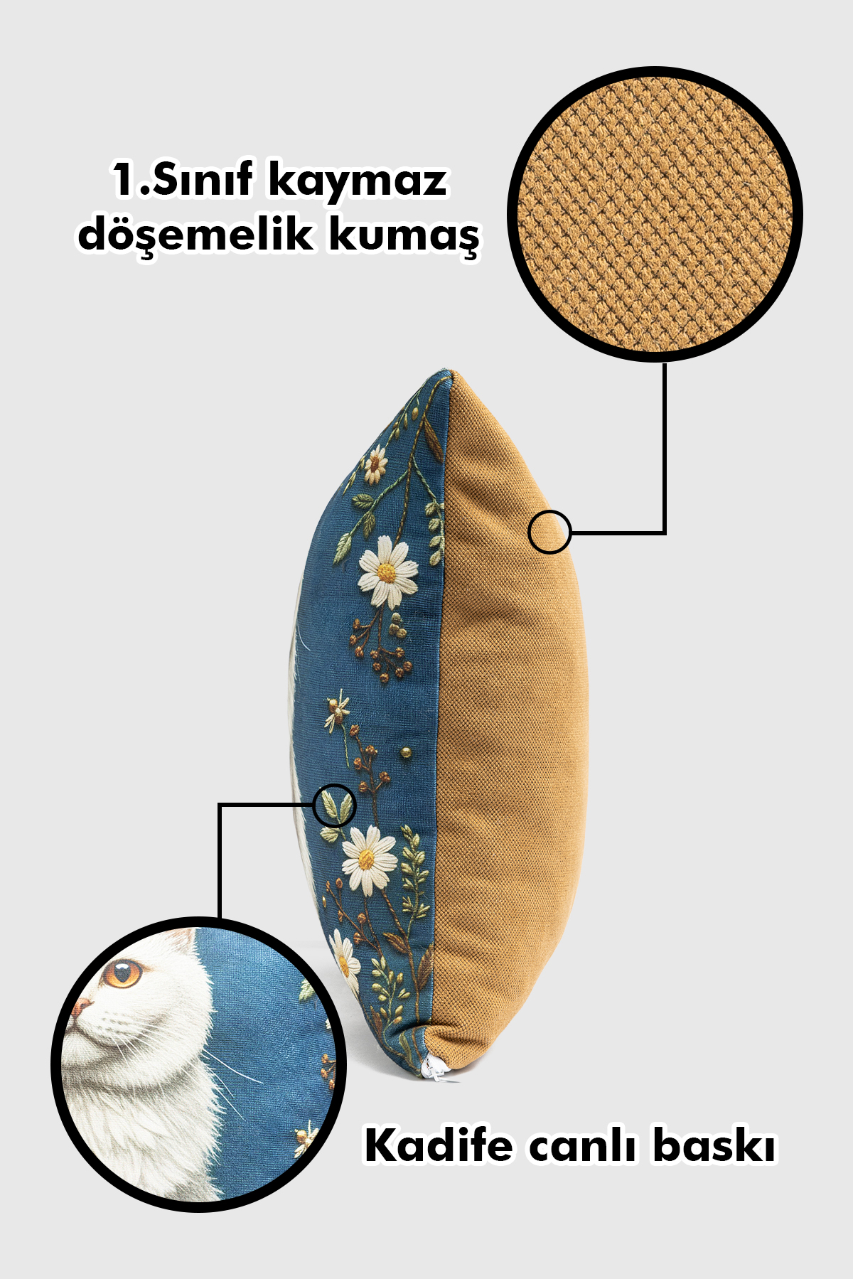 🐾 British Cat Dijital Dokuma 2li Kırlent Kılıfı 🐾 veformdijidog26