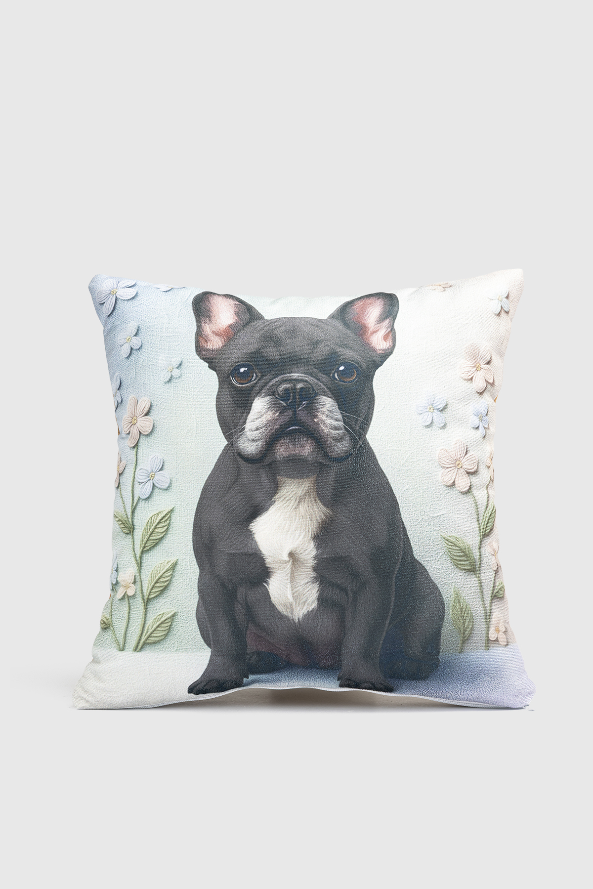 🐾 Fransız Bulldoglu Dijital Dokuma 2li Kırlent Kılıfı 🐾 veformdijidog26