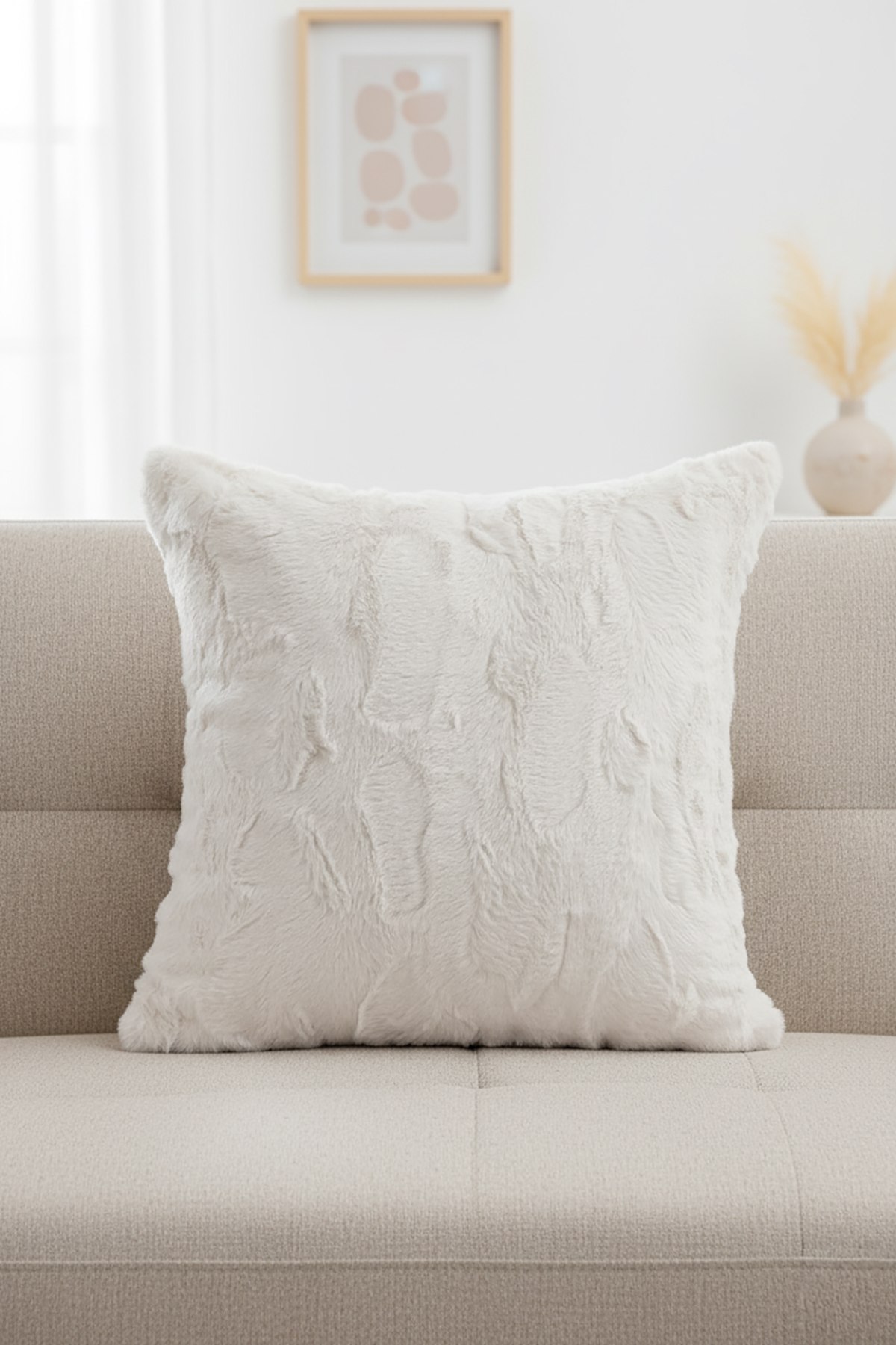 Yumuşak peluş tavşan tüyü 45x45  Veformtavşan26