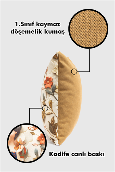 Cici Girl desenli  Dijital Dokuma 2li Kırlent Kılıfı  veformdijicicigirl26