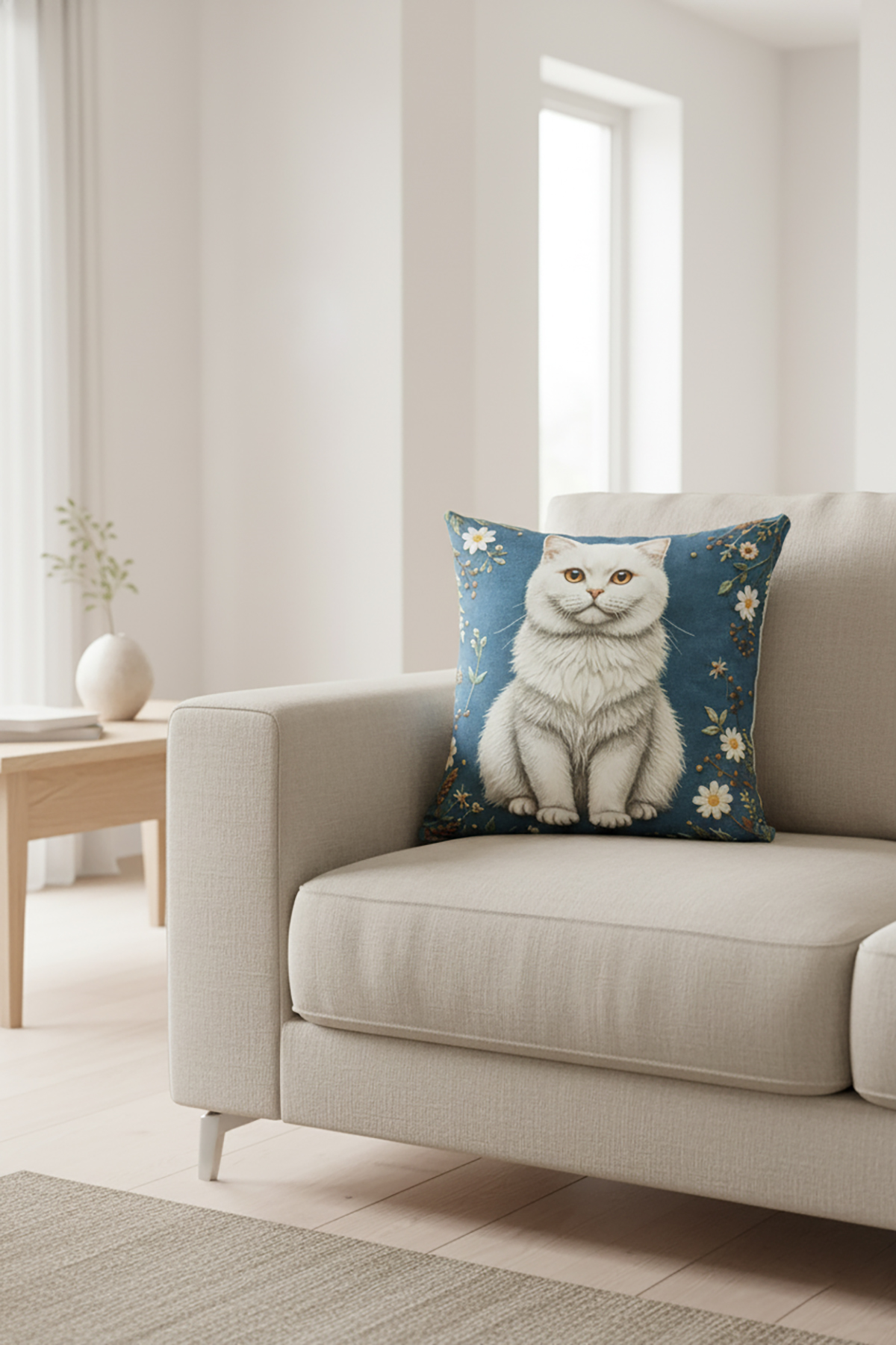 Veformdiji1cat26🐾 British Cat Dijital Dokuma 2li Kırlent Kılıfı 🐾 veformdijidog26
