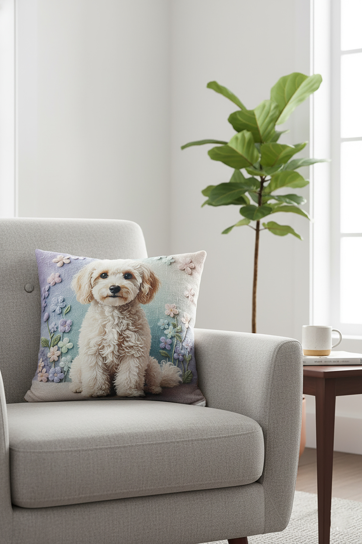 Veformdijitoypoodle26🐾 Toypoodle Dijital Dokuma 2li Kırlent Kılıfı 🐾 veformdijidog26