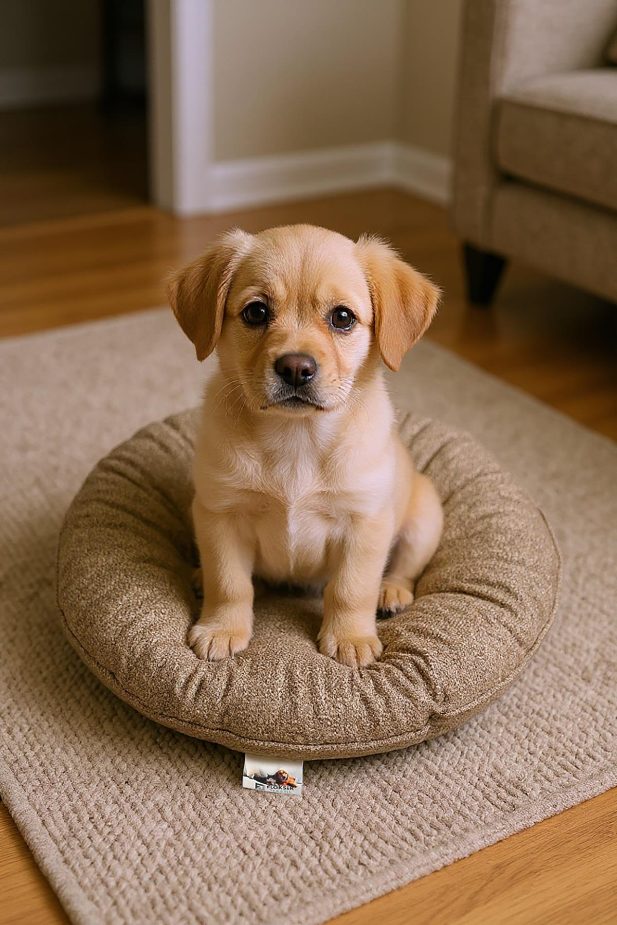 KKY1525 KahverengiKaliteli Pati Dostu Köpek/Kedi Yatağı Coco Kumaş KKY1525 Kahverengi