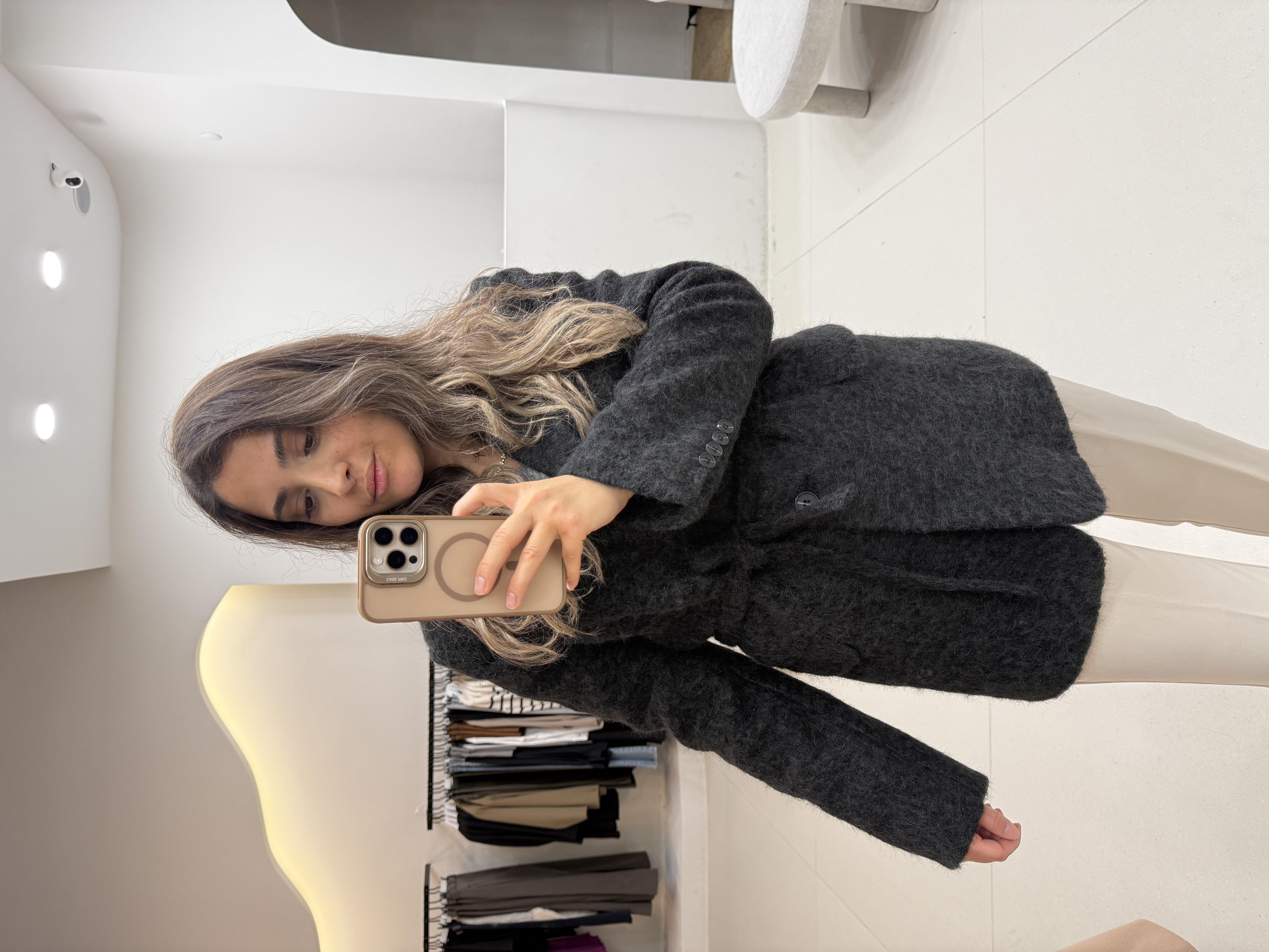 Buklet Yün Karışımlı Kaşe Blazer