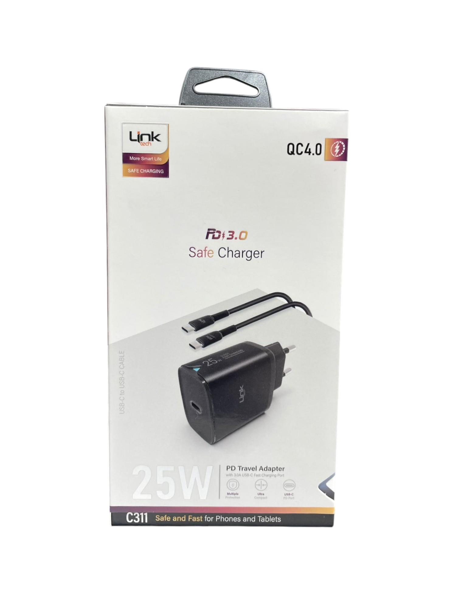 C311 Safe Tip-C Kablolu 25W Hızlı Şarj Cihazı