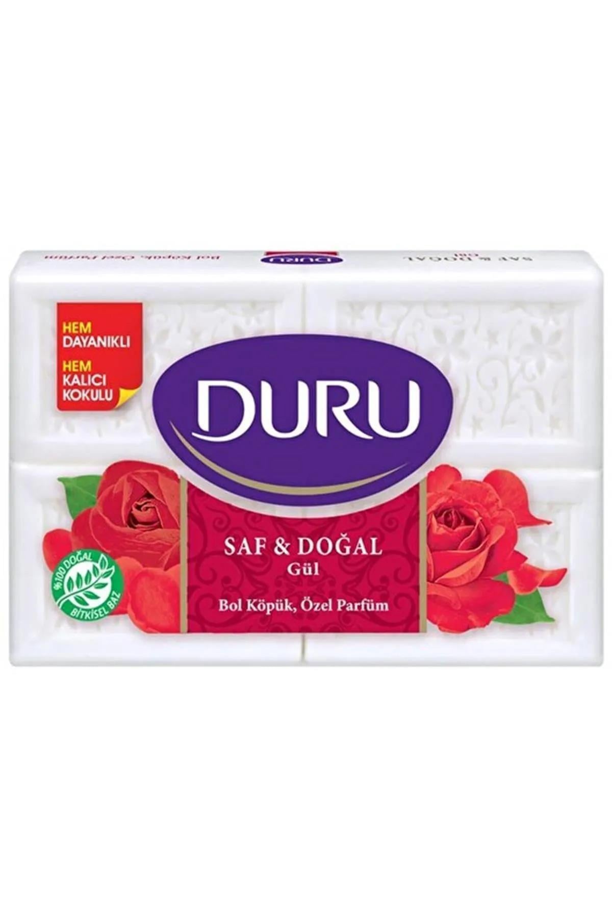 Duru Saf&Doğal Kaynaklı Beyaz Sabun Gül 4x150g 600g  
