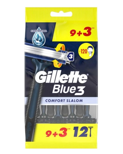 Gillette Blue 3 Tıraş Bıçağı 9 + 3'lü Poşet Comfort Slalom