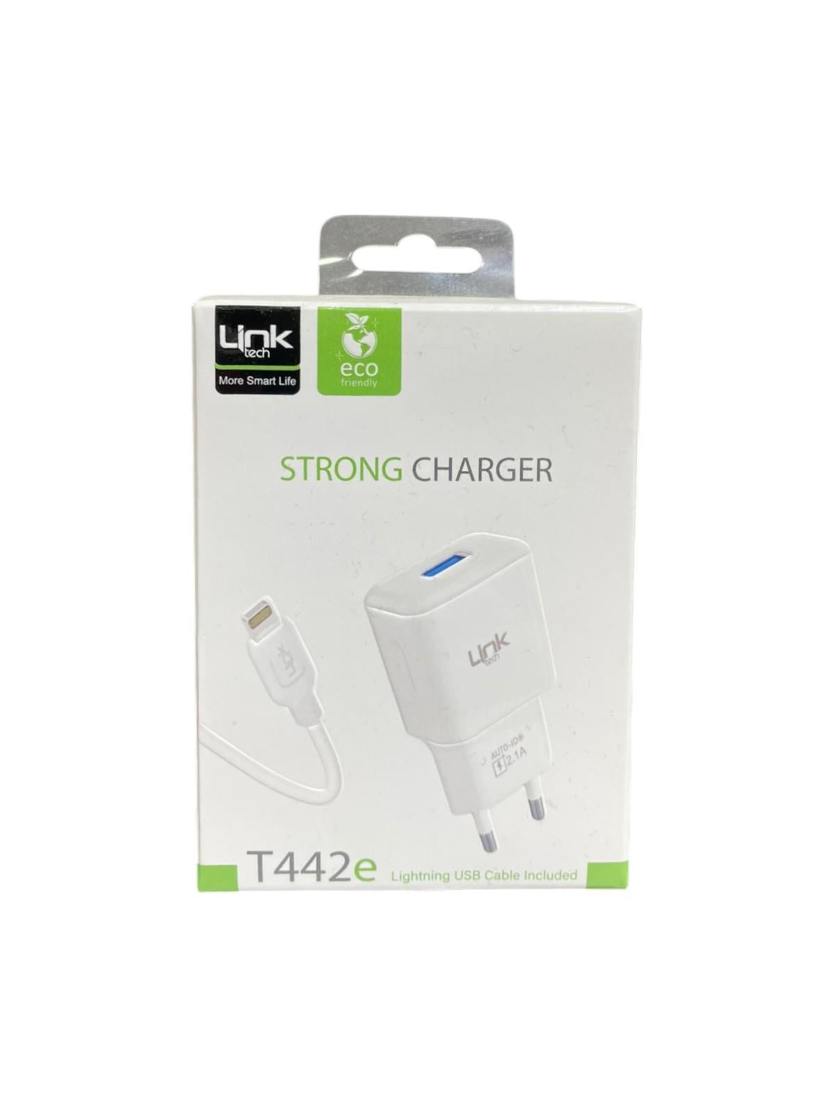Link Tech T442e Strong Çevre Dostu 2.1A Lightning Kablolu Şarj Aleti