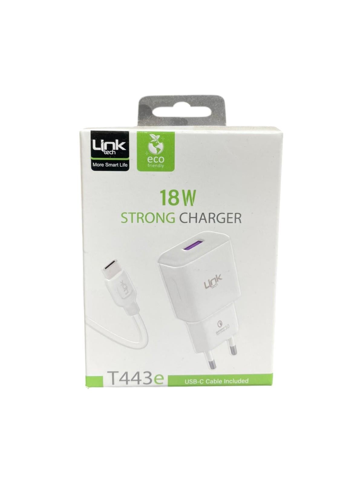 Link Tech T443e Strong Çevre Dostu 18W Hızlı Tip-C Kablolu Şarj Aleti