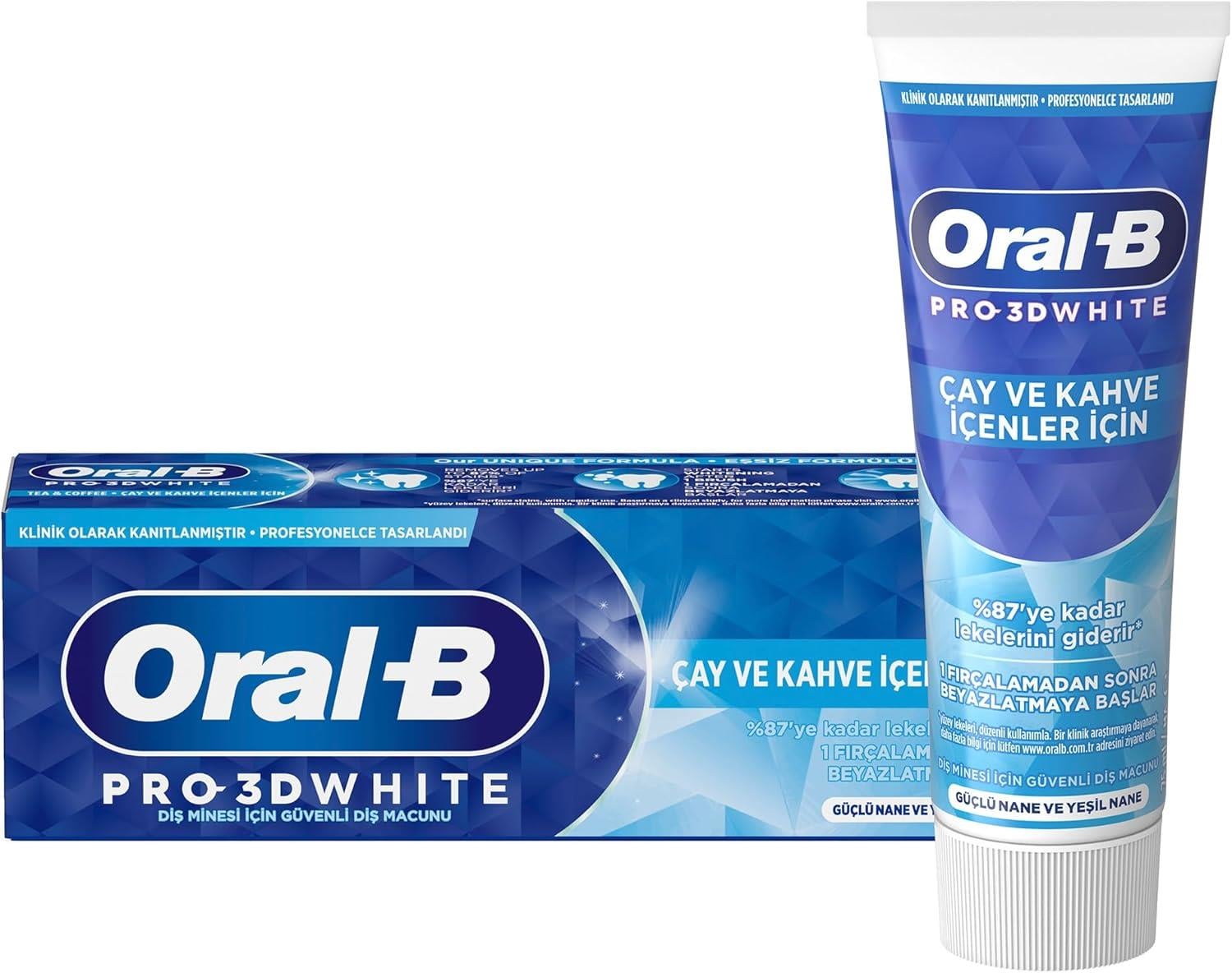 Oral-B 3D WHITE Çay ve Kahve İçenler İçin Diş Macunu 75 ml