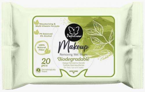Papilion Makeup Biodegradable 20'li (Makyaj Temizleme Mendili)