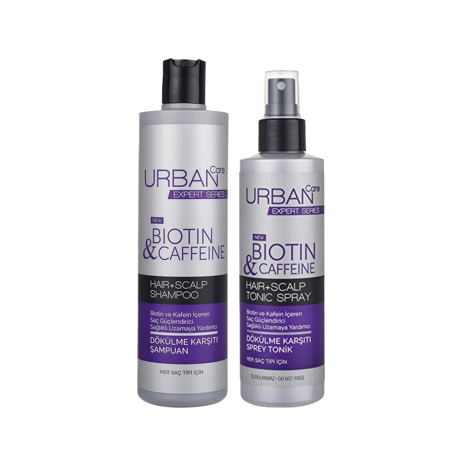 Urban Bıotın&Caffeıne Saç Dökülme Karşıtı 350 ml Şampuan + 200 ml Sprey Tonik