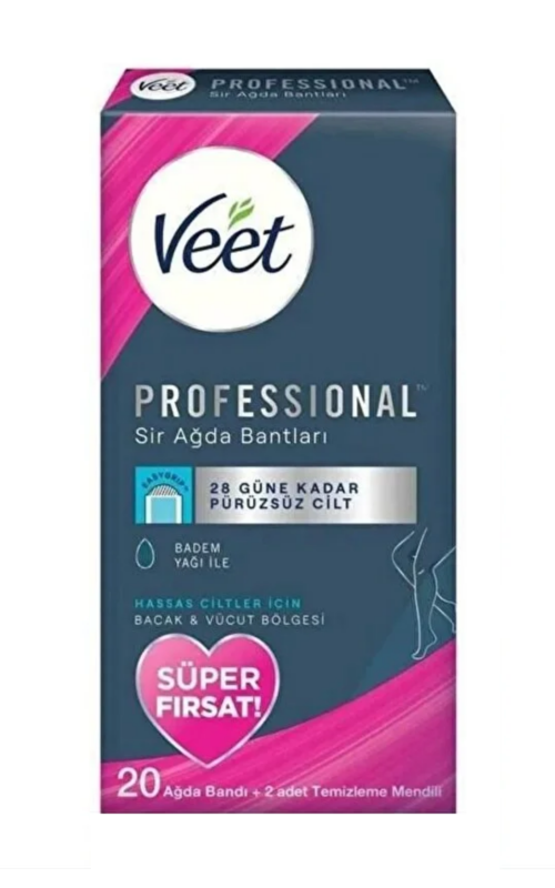 Veet Professıonal Sir Ağda Bantları Badem Yağlı 20'li 