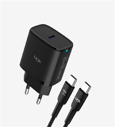 Link Tech C311 Safe Tip-C Kablolu 25W Hızlı Şarj Cihazı