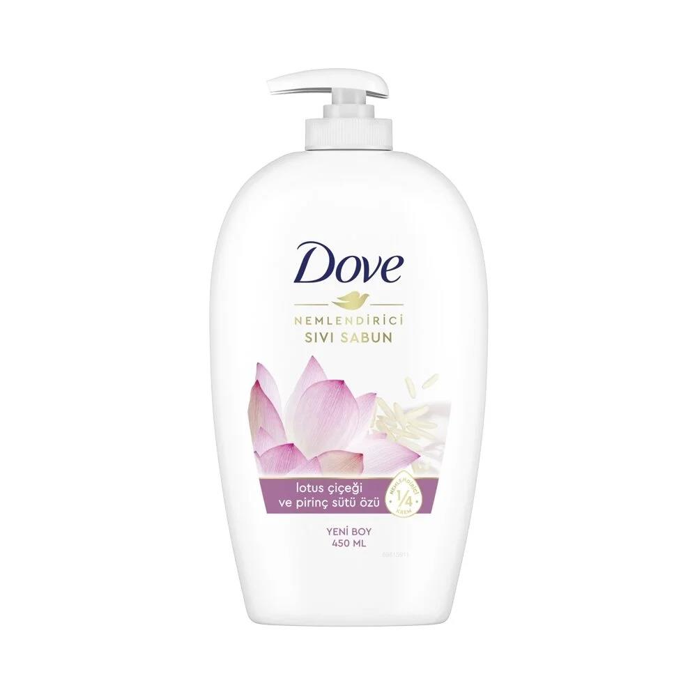 Dove Lotus Çiçeği ve Pirinç Sütü Özü Nemlendirici Sıvı Sabun 450 ml