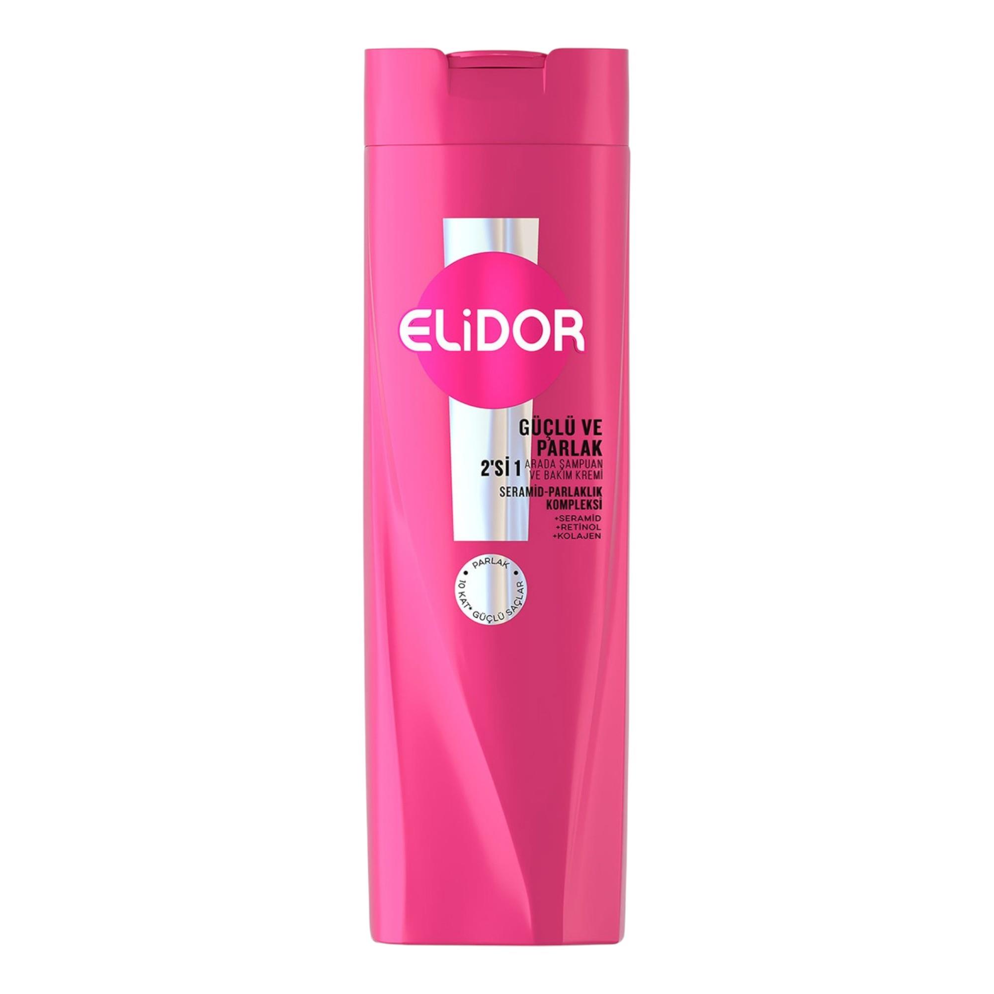 Elidor Güçlü ve Parlak 2'si 1 Arada Şampuan ve Bakım Kremi 400 ml