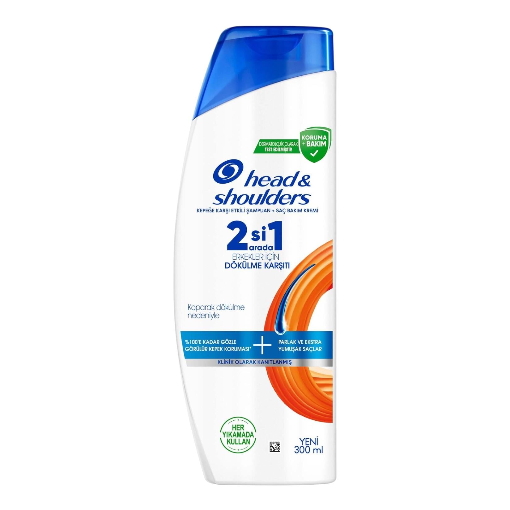 Head&Shoulders Dökülme Karşıtı 2si1arada Şampuan+Saç Bakım Kremi 300 ml
