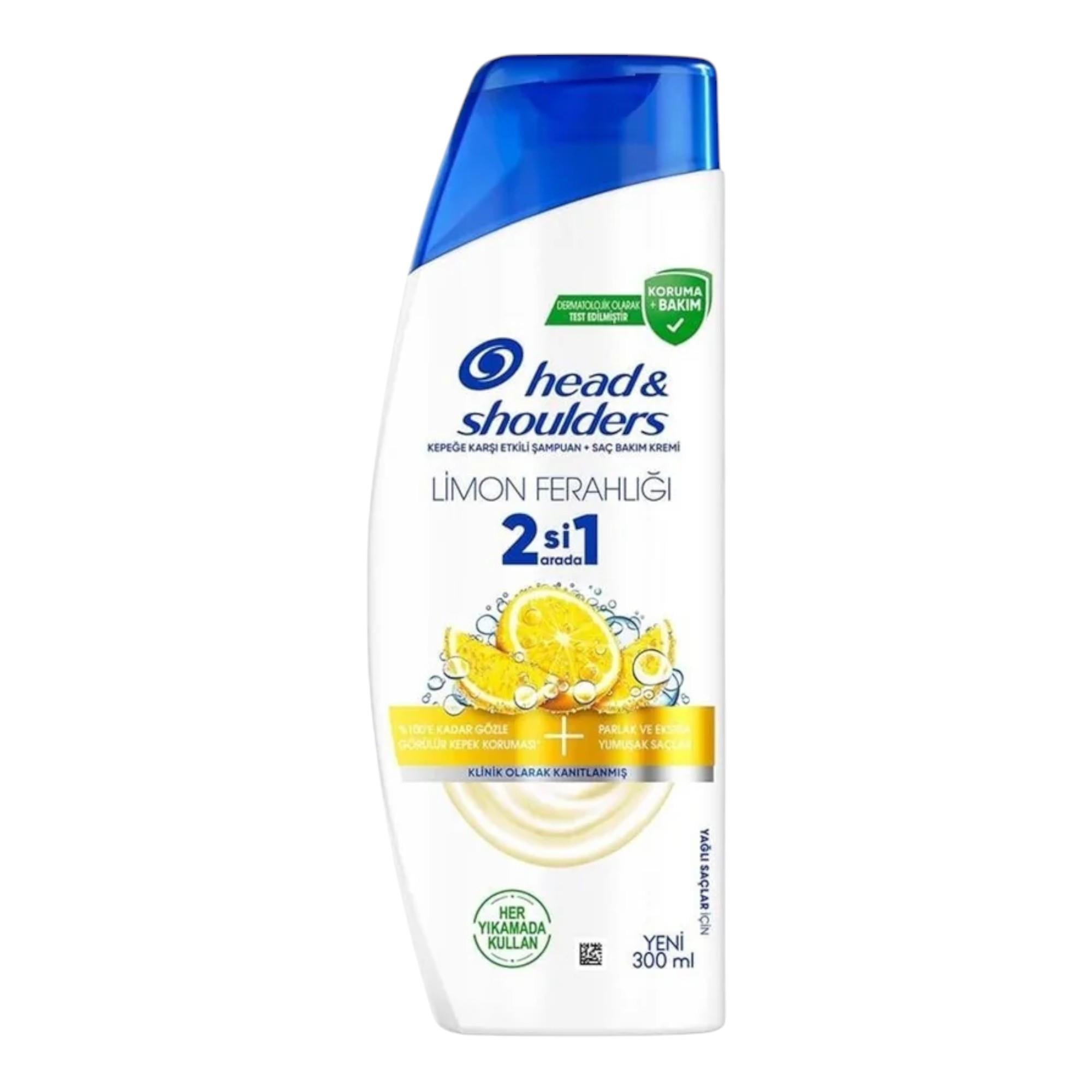 Head&Shoulders Limon Ferahlığı 2si1arada Şampuan+Saç Bakım Kremi 300 ml