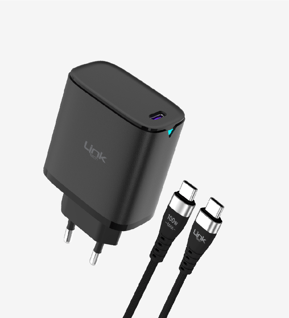 Link Tech C316 Safe GaN USB-C to USB-C Kablolu 45W Hızlı Şarj Aleti