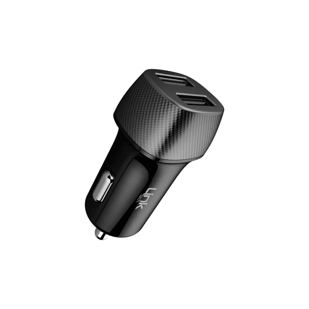 Link Tech C490 Safe Karbon Görünümlü 12W Araç Şarj Başlığı