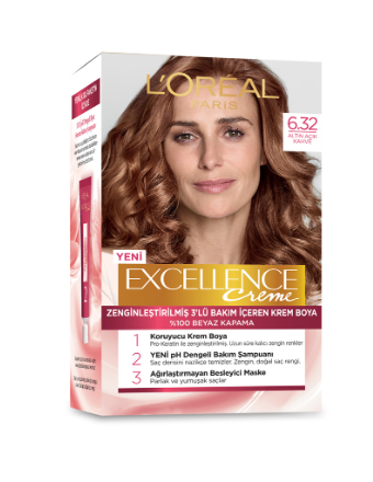 Loreal Paris Excellence Creme Saç Boyası - 6.32 Altın Açık Kahve