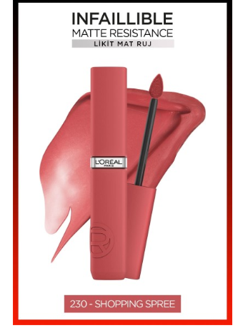 L'oreal Ruj Inf La Matte Resıstance 230