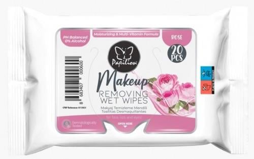 Papilion Makeup Rose 20'li (Makyaj Temizleme Mendili)