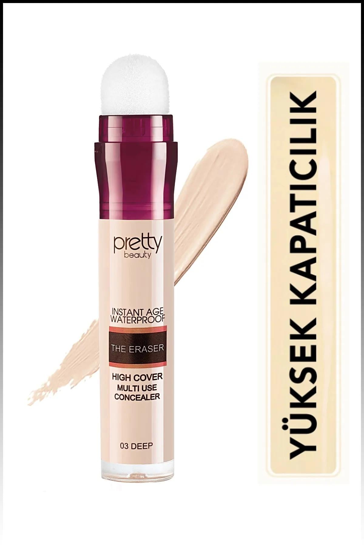 Pretty Beauty (No:03) Instant Age Waterproof  The Eraser Hıgh Cover Multı Use Concealer 6 ml