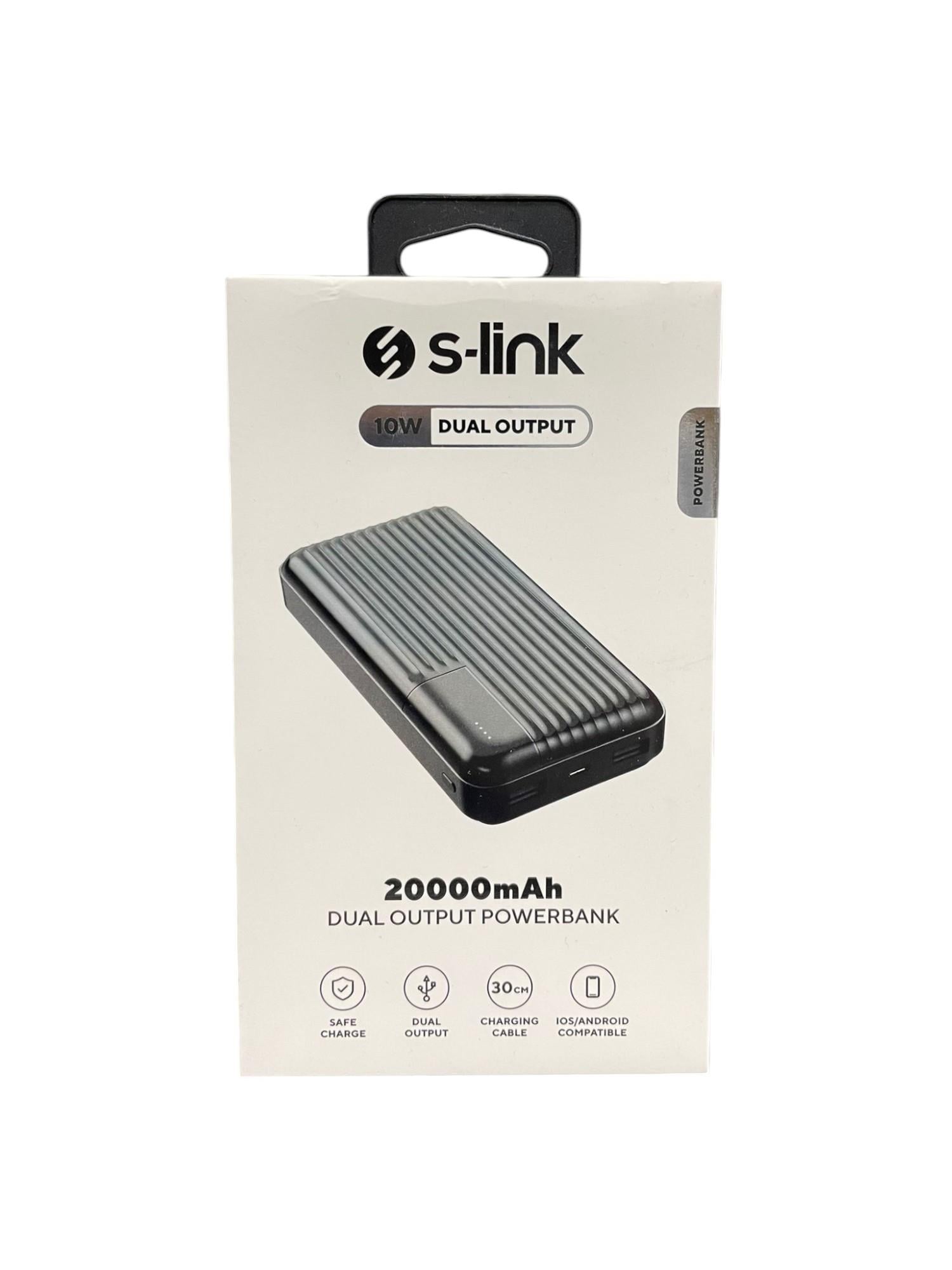 S-Link 10W Dual Output Powerbank 20000Mah 