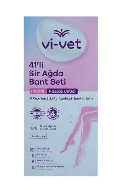 Vi-vet Sir Ağda Bant Seti Pudralı Hassas Ciltler 41'li 