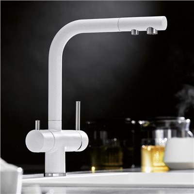 Blanco Fontas II Silgranit Soft Beyaz Eviye Bataryası