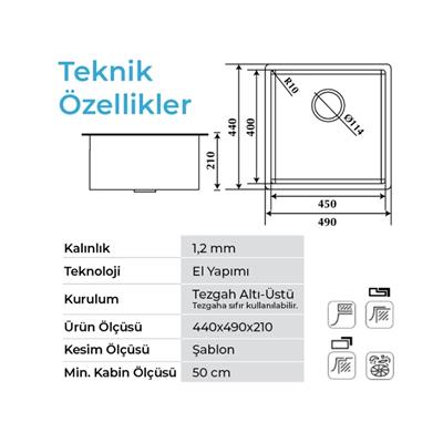 Crauf Stella 4449 PVD Altın Evye
