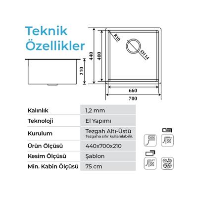 Crauf Stella 4470 PVD Füme Evye