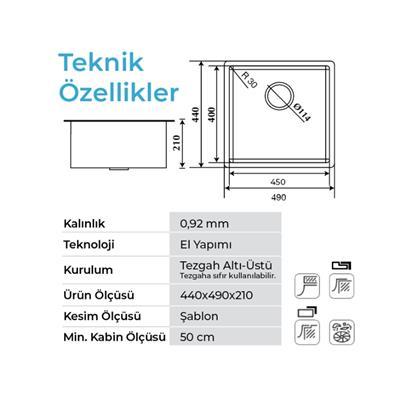 Crauf Venüs 3049 PVD Füme Evye