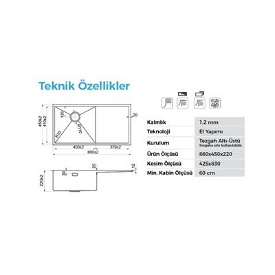 Crauf Via Bella 6072 PVD Altın Evye