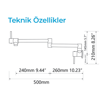 Crauf Akrobat Mutfak Bataryası PVD Altın