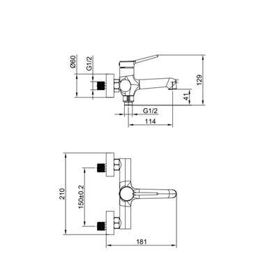 Creavit Flow Banyo Bataryası Krom