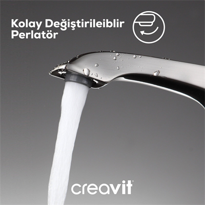 Creavit Flow Banyo Armatürü Brush Gold