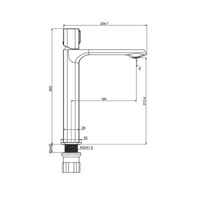 Creavit Alfa Çanak Lavabo Bataryası Mat Siyah