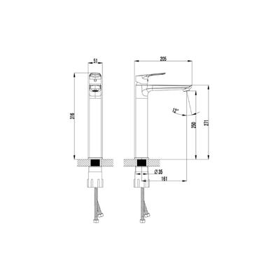 Creavit Solo Çanak Lavabo Bataryası Krom